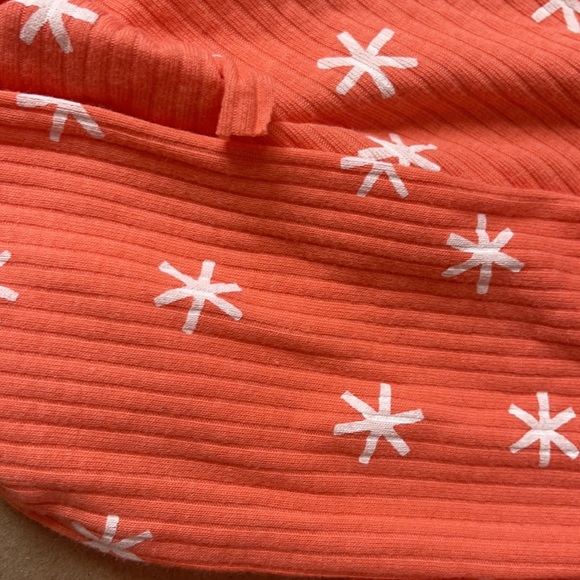 ❤️Baby Girls' Asterisk Rib Romper with Headband - Cat & Jack Coral Pink - Picture 5 of 6